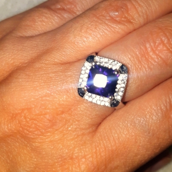 (6) 🆕️Purple.925 SS Cocktail Ring - Picture 4 of 7